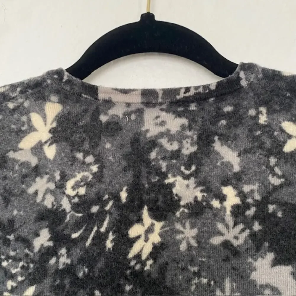 Vintage Gap Italian‎ Merino Wool Cardigan Sweater Black/Gray/Off White Women's M